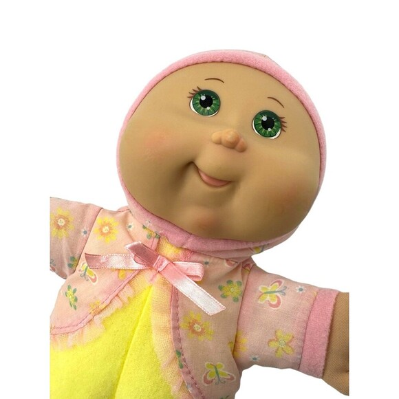 CPK Cabbage Patch Doll Yellow Outfit Green Eyes CPK Plush 11" Toy - Picture 2 of 7